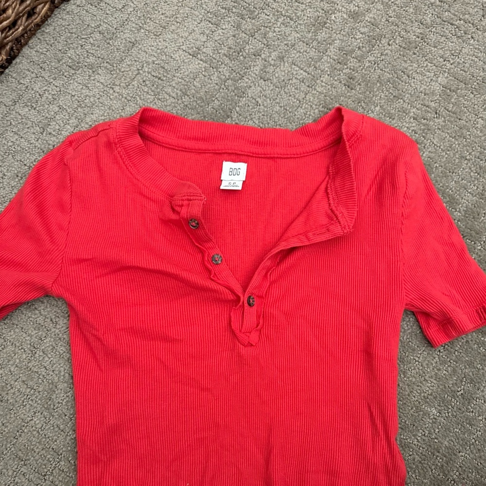 Cropped red Urban Outfitters top